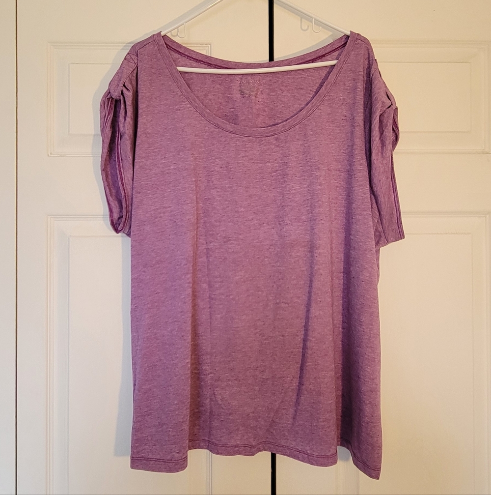 Lane Bryant Purple Short Sleeve Tee